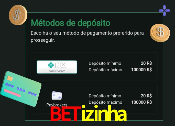O cassino betizinha oferece uma grande variedade de métodos de pagamento